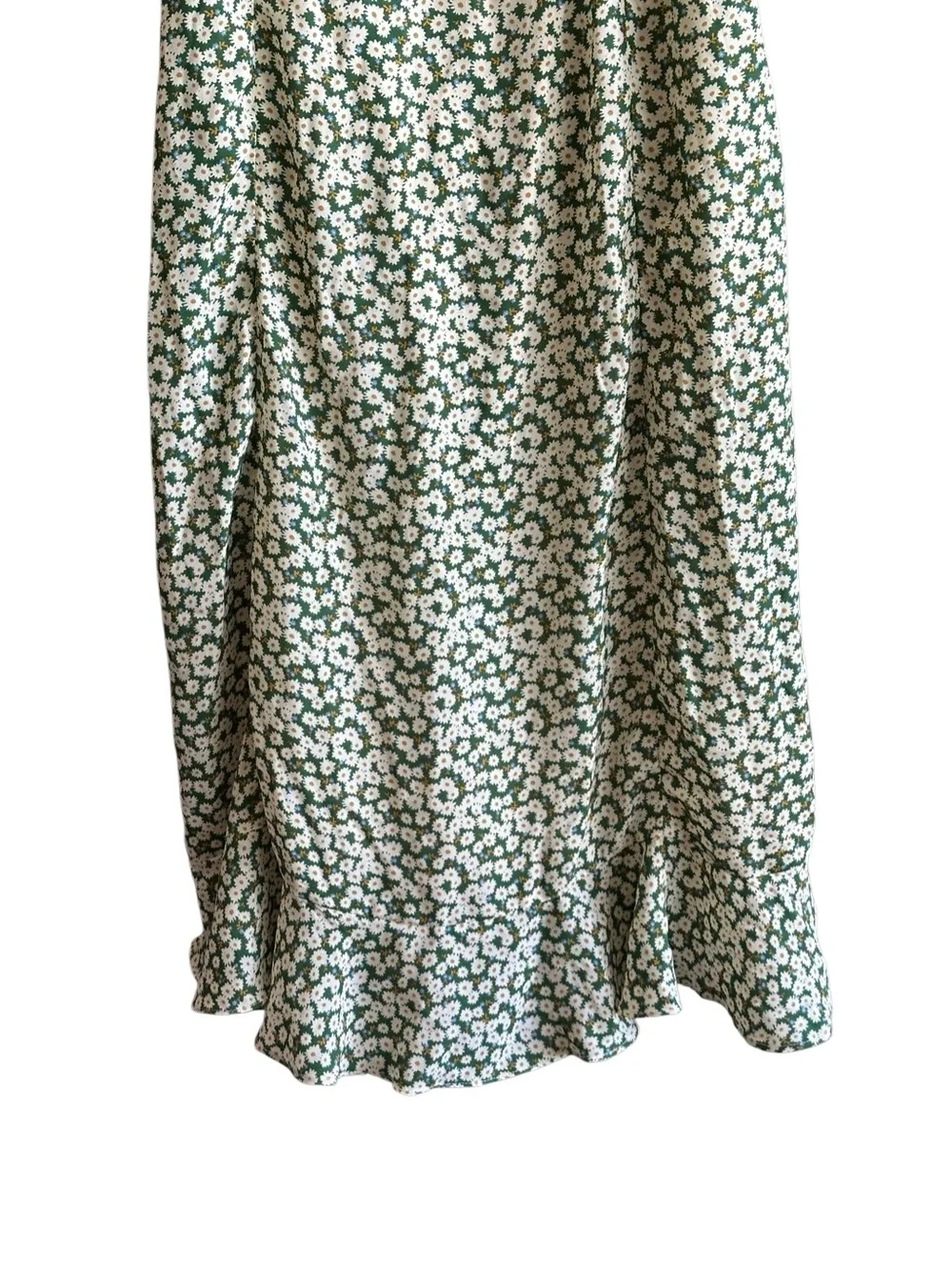 Lulus Green Floral Slip Midi Dress. Size Medium - Picture 8 of 14